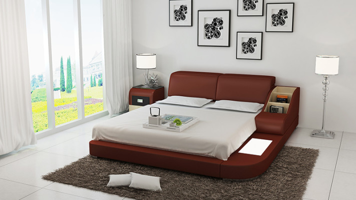 Upholstery Design Luxury Bed Beds Leather Bedroom 140/160/180 LB8815