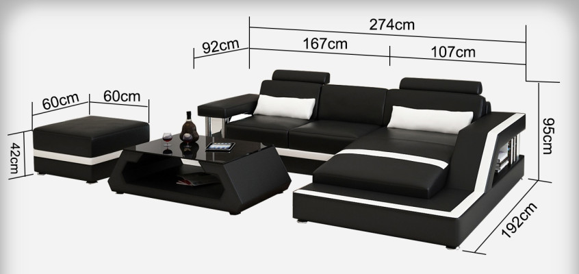 Leather Sofa Modern Couch Living landscape Corner Decor Corner sofa Design Suite