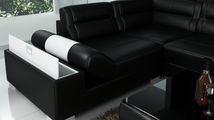 Leather sofa decor sofa couch living landscape corner sofa suite design modern