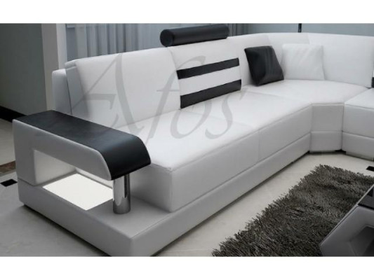 Living landscape Upholstery Corner Corner Sofa Couch Suite Landscape Leather new - 2723B