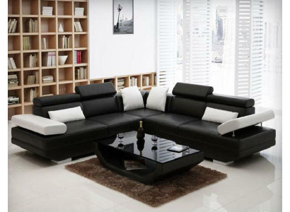 Living landscape Upholstery Corner Corner Sofa Couch Suite Landscape Leather - AlfredB