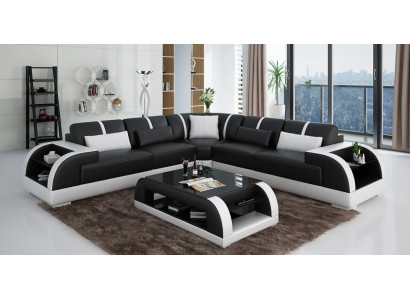 Living landscape Corner sofa Designer Sofa Corner sofa Upholstery Seat Corner new Rodos SW