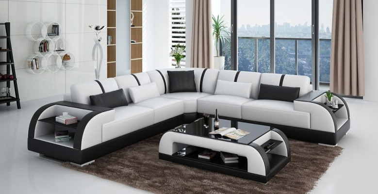 Living landscape Corner sofa Designer Sofa Corner sofa Upholstery Seat Corner new Rodos SW