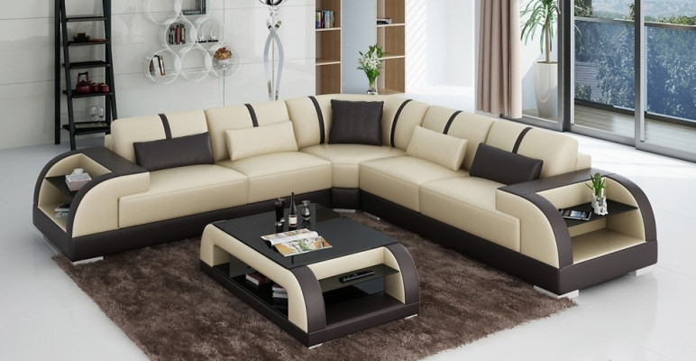 Living landscape Corner sofa Designer Sofa Corner sofa Upholstery Seat Corner new Rodos SW