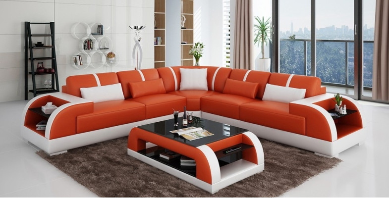 Living landscape Corner sofa Designer Sofa Corner sofa Upholstery Seat Corner new Rodos SW