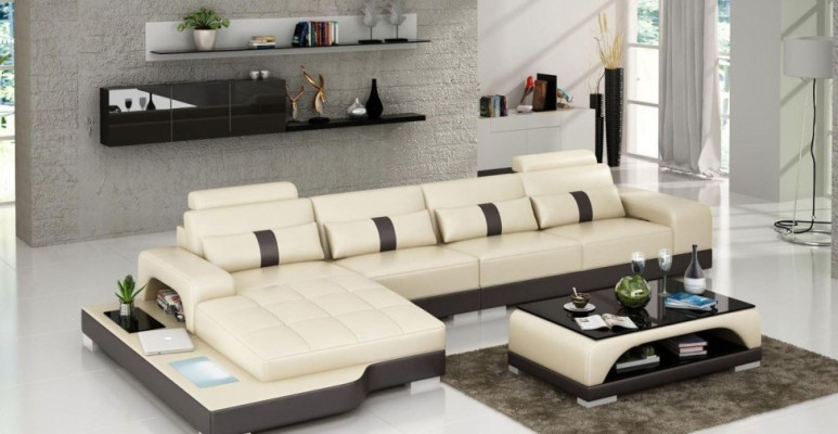 Designer Sofa Couch Upholstery Leather Sofa Corner sofa L-shape Sofas Couches New W/S