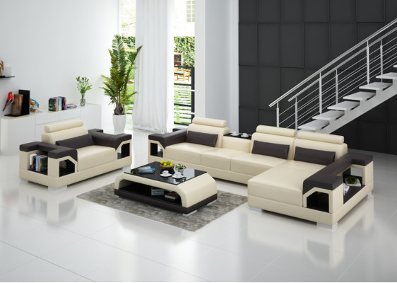 Leather sofa Living landscape Corner sofa Armchair Couch Suite Design Modern Sofa G8010E