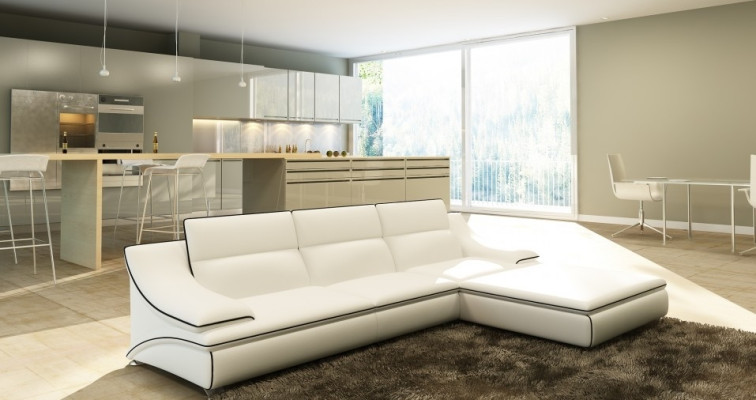 Corner sofa Upholstery Couch Sofa Suite Living landscape Seat Corner Textile Leather