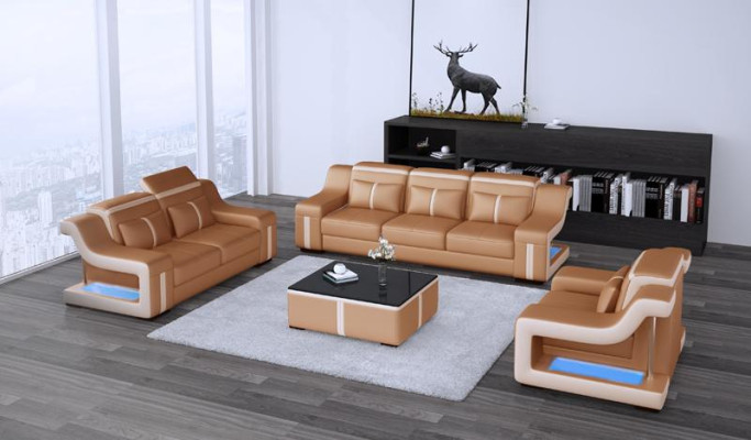 Sofa set 3+1 Seater G8047D Couch Upholstery Seat Suite Sofa Living room Leather