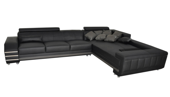 Corner Leather Sofa Couch Upholstery Seat Suite Living landscape Design XXL