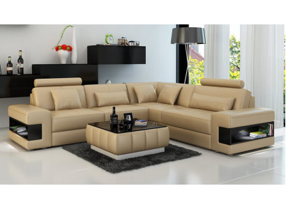Leather sofa couch modern living landscape corner sofa corner decor suite design