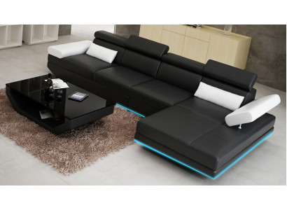 Leather sofa sofa couch living landscape corner sofa modern suite decor design