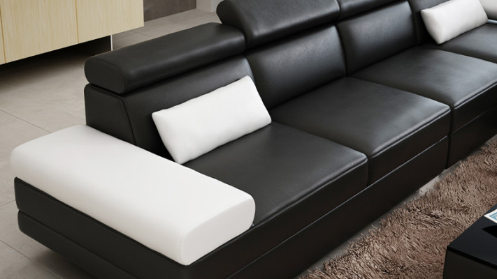Leather sofa sofa couch living landscape corner sofa modern suite decor design