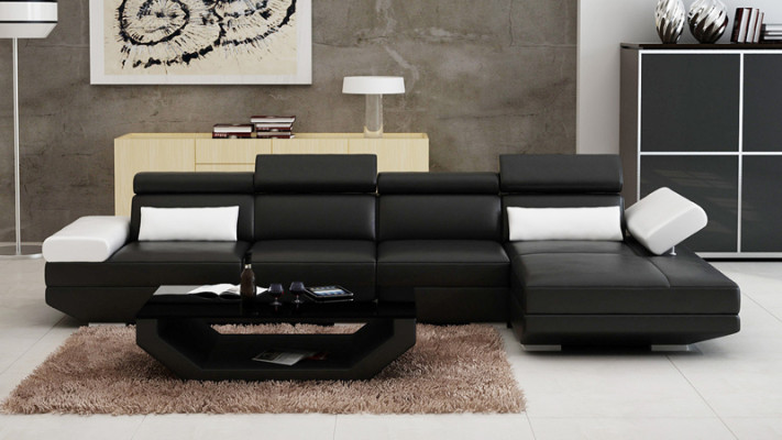 Leather sofa sofa couch living landscape corner sofa modern suite decor design