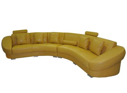 Round Corner Sofa Couch Upholstery XXL Big Round Couches Living landscape U-shape yellow new