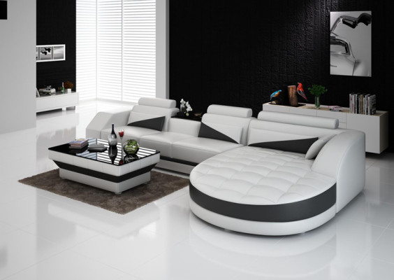 Sofa Leather Sofa Couch Living landscape Modern Corner Corner sofa Design Suite