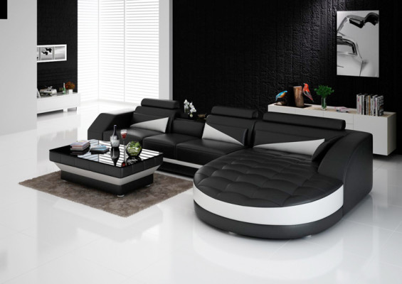 Sofa Leather Sofa Couch Living landscape Modern Corner Corner sofa Design Suite