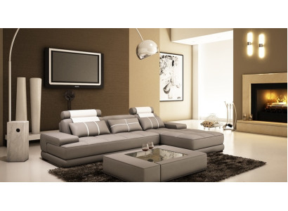 Corner sofa Upholstery Couch Sofa Living landscape Seat Corner Suite Leather Textile Paris