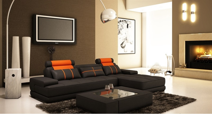 Corner sofa Upholstery Couch Sofa Living landscape Seat Corner Suite Leather Textile Paris