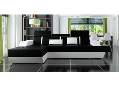 Leather sofa Couch Sofa Corner sofa Corner sofa Leather couch Upholstery Corner Living landscape