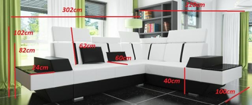 Designer leather sofa Living landscape Upholstery Couch Sofa Corner sofa Corner sofa Leather couch