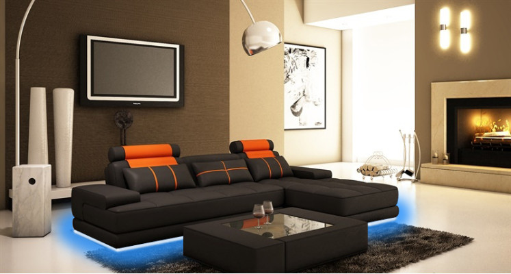 Leather sofa Corner sofa Sofa Couch Upholstery Corner Designer Sofas Couches new Paris White