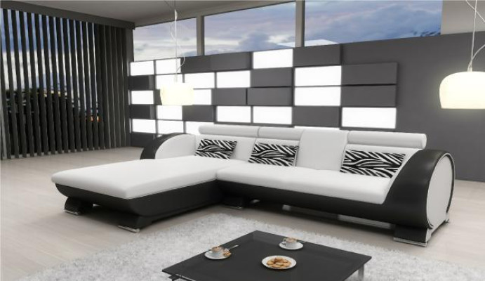 LEATHER SOFA SOFA Corner sofa Upholstery Corner sofa Sofa set DESIGNER COUCH BAR FUNCTION