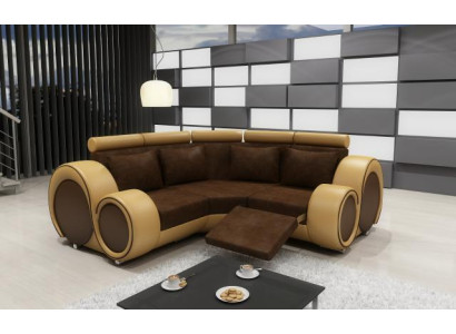 Corner Leather Textile Fabric Couch Sofa Suite Living landscape Upholstery Corner new LMII