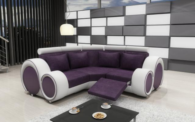 Corner Leather Textile Fabric Couch Sofa Suite Living landscape Upholstery Corner new LMII