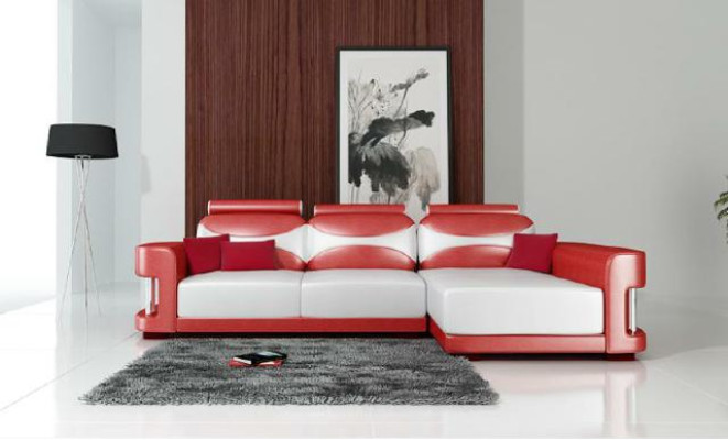 Corner sofa Corner Sofa Suite Couch Upholstery Leather Living landscape Chaise lounge Wies