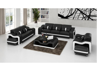 Design Sofa set Couch Upholstery Sofas Leather Modern 3+2 Seater Complete Set new