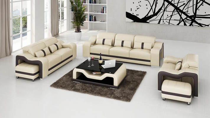 Design Sofa set Couch Upholstery Sofas Leather Modern 3+2 Seater Complete Set new