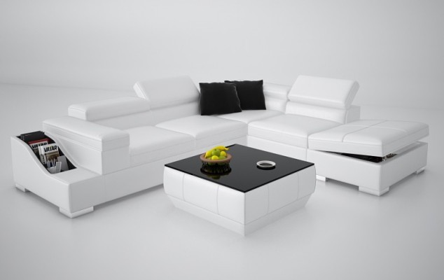 Leather sofa sofa couch modern living landscape corner sofa corner design suite