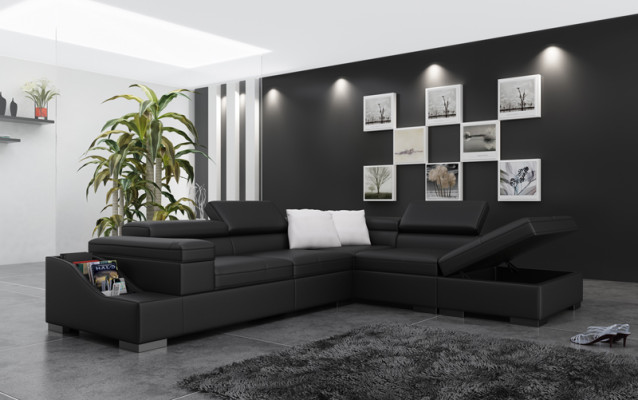 Leather sofa sofa couch modern living landscape corner sofa corner design suite