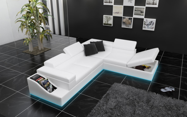 Leather sofa sofa couch modern living landscape corner sofa corner design suite