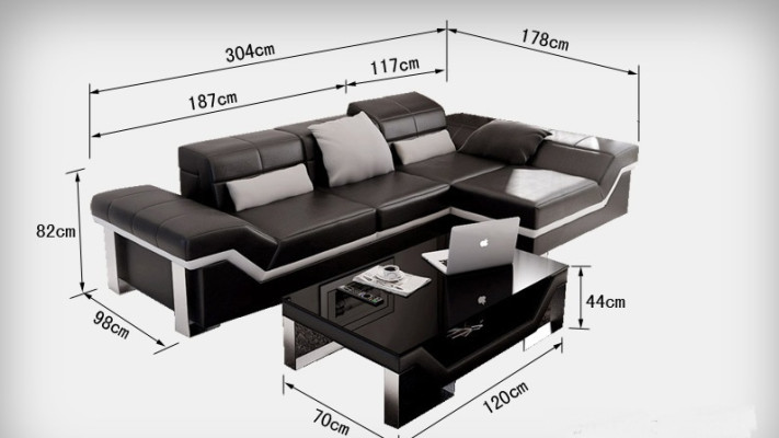 Leather sofa sofa couch living landscape corner sofa suite decor modern design