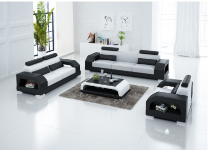Leather sofa Couch Living landscape 3+2+1 Seater Suite Design Modern Sofa G8001D