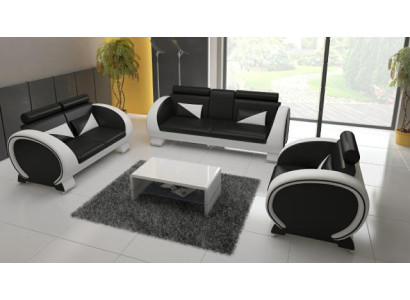 LEATHER SOFA LEATHER SOFA DESIGNER SOFA Suite 3+1 COUCH UPHOLSTERY SET Upholstery SOFA