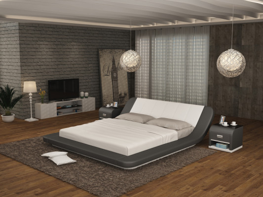 Leather Bed Design Upholstery Beds Luxury Double Modern Marriage 140/160/180 cm