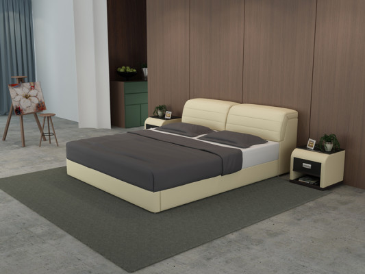 Leather Bed with USB Upholstery Beds Luxury Double Marriage 140/160/180 LB8827