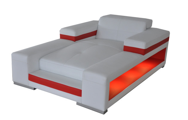 Modern Leather Comfort Lounger Recliner Chair Relax Lounger Chaise Longue Lounger with USB