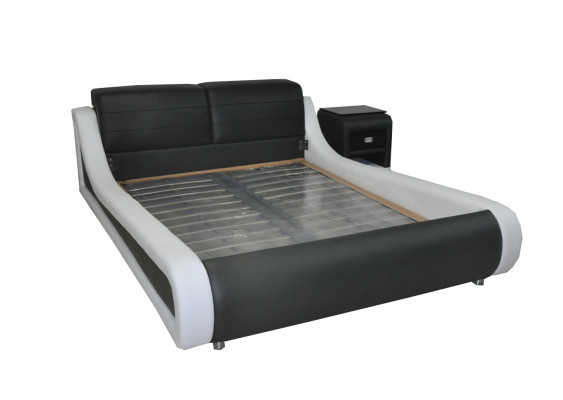 Double Luxury Design Leather Bed Hotel Upholstery Beds Modern Multifunction