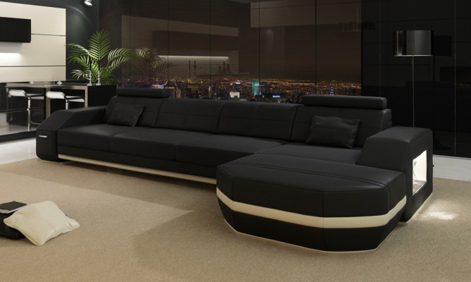 Design Corner sofa Couch Upholstery Corner Suite Leather sofa Corner Living landscape PH300