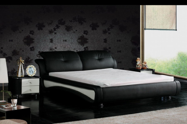 Double bed Beds with USB Leather Designer Ehe Bed Bed frame 1206