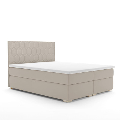 Boxspring Bed Hotel Luxury Beds Upholstery Function Box Beige Double 180x200