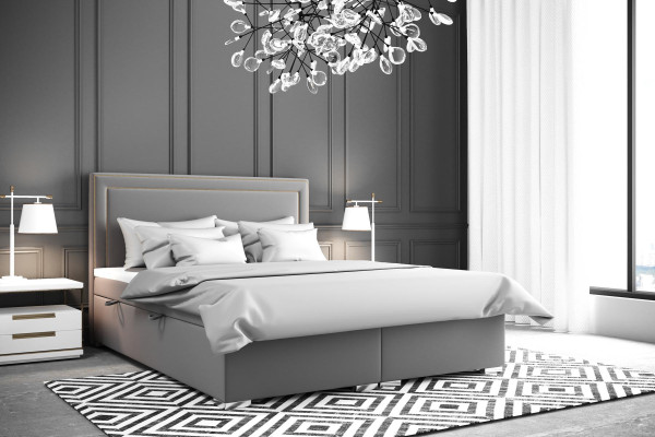 Boxspring Bed Hotel Double Bed Luxury Beds Upholstery 90/100/120/160/180x200cm
