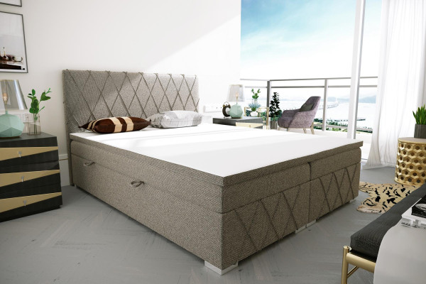 Box Spring Bed Complete Set Double Mattress Topper Beds Function Box Hotel