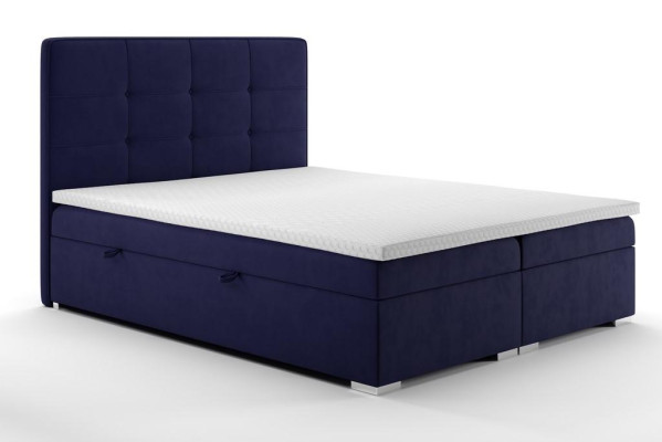 Blue's Boxspring Bed Hotel Double Luxury Beds Upholstery bed base function new
