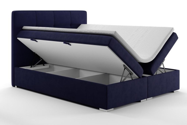 Blue's Boxspring Bed Hotel Double Luxury Beds Upholstery bed base function new