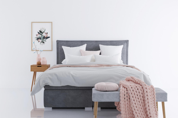 Modern Hotel Box Spring Beds Double Luxury Bed Upholstery Box Function Fabric